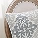 HWY 50 Decorative Linen Throw Pillows Covers Set 18x18 Inch Embroidered Geometric Accent Throw Pillow Cover Cushion Cases for Couch Sofa Living Room Pack of 2 Grey Gray