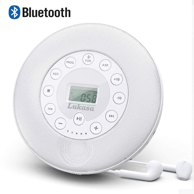 Lukasa Portable CD Player,Bluetooth Personal Walkman MP3