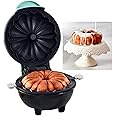 Cake Maker Lava Cake Maker Mini Donut Maker Waffle Maker Pancakes Maker Machine for Breakfast, Snacks, Desserts Non-stick Surface, Cake Machine, Double-sided Heating, Azure
