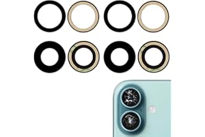 Nufix 2 Sets Rear Camera Lens Replacement for iPhone 16 with Adhesive Back Camera Glass Lens for iPhone 16