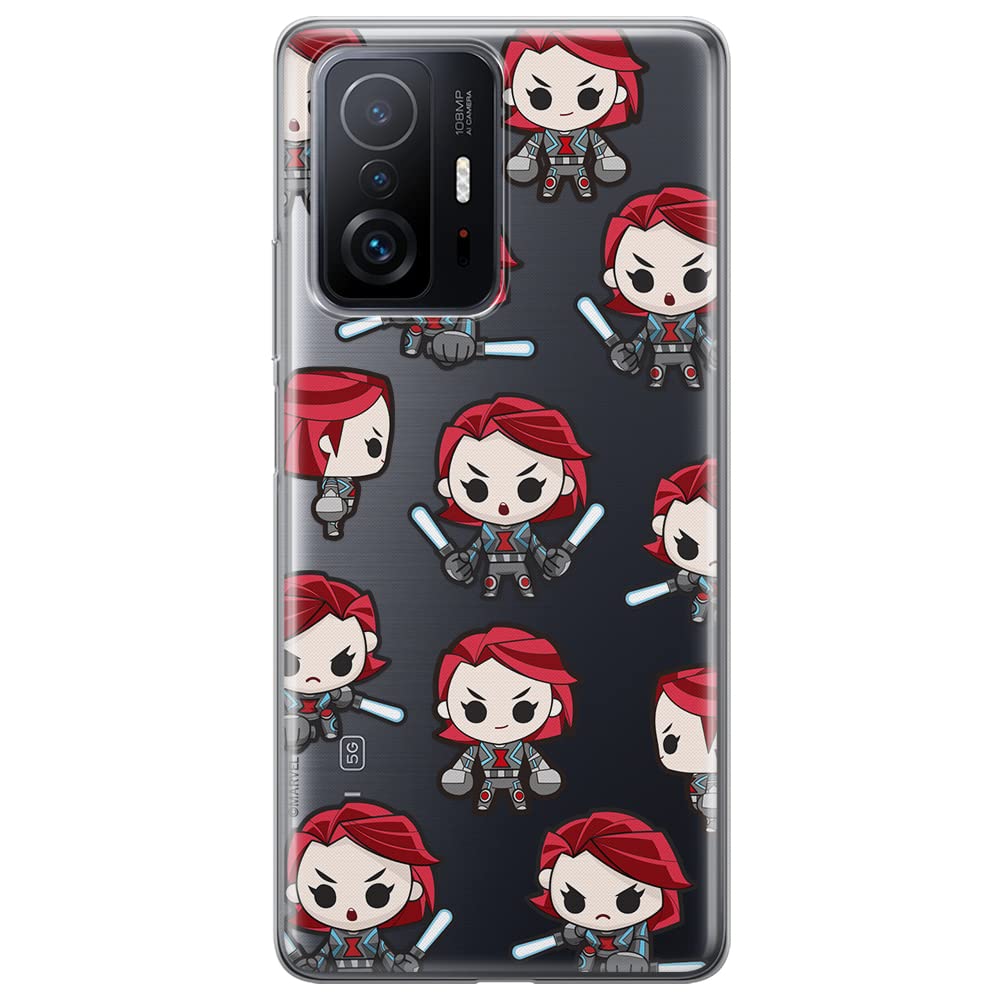 ERT GROUP mobile phone case for Xiaomi 11T 5G / 11T PRO 5G original and officially Licensed Marvel pattern Black Widow 013 optimally adapted to the shape of the mobile phone, partially transparent
