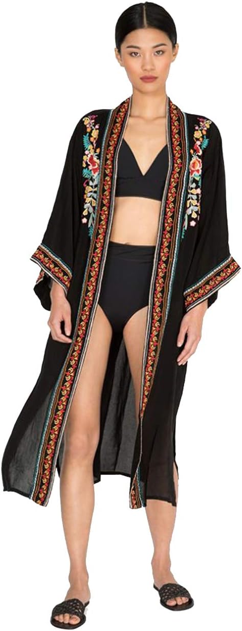 NFASHIONSO Women's Fashion Geometry Print Cover ups Tunic Kimono Cardigan Shawl