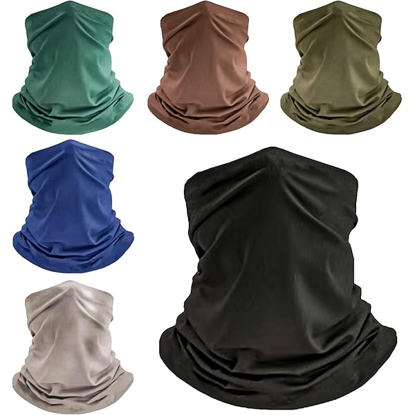 COOLZU 6 Pack Neck Gaiter Face Mask: Scarf Gator Breathable