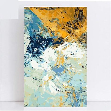 Amazon Co Jp Kldfig 数字でペイントアートペイントで数字抽象絵画キャンバスに数字でカラーリングを描くナンバーペイント 40x60cm非フレーム ホーム キッチン
