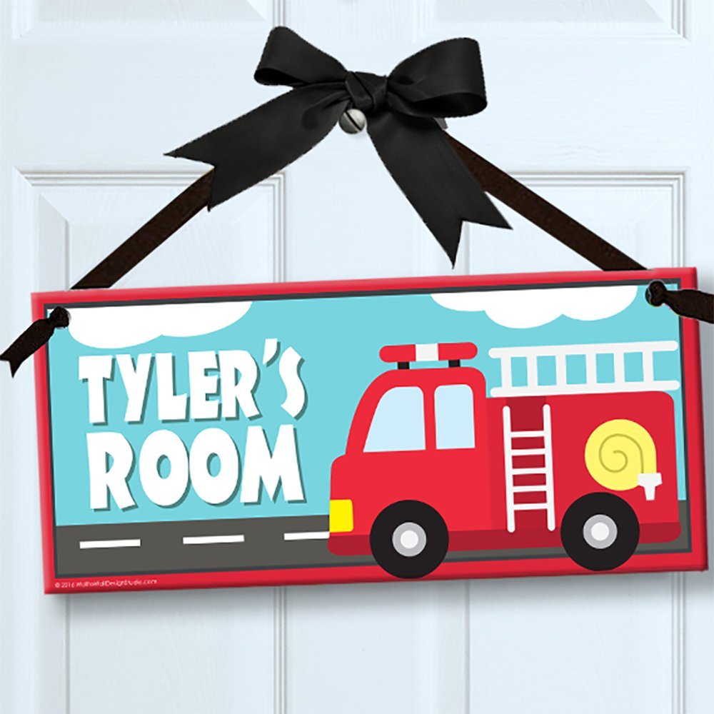 Amazon Com Little Fire Truck Fireman Personalized Kids Door