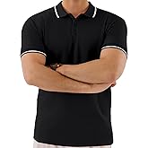Todbiccz Mens Polo Shirts Quick Dry Wrinkle-Free Moisture Wicking Collared Golf Polo Shirts for Men High Stretch Short Sleeve