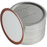 100 Count 86mm Wide Mouth Canning Lids with date for Ball, Kerr Jars, Metal Mason Jar Lids for Canning, Split-Type, Food Grad