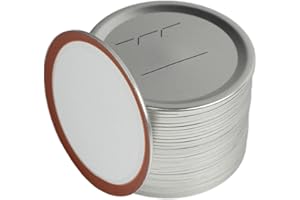 100 Count 86mm Wide Mouth Canning Lids with date for Ball, Kerr Jars, Metal Mason Jar Lids for Canning, Split-Type, Food Grad