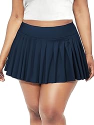 Women's Plus Size Micro Mini Pleated Skirts High