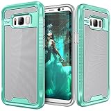 Samsung Galaxy S8 Plus Case, E LV Galaxy S8 Plus - Hybrid [Scratch/Dust Proof] Armor Defender Slim Shock-Absorption Bumper Case for Samsung Galaxy S8 Plus - [GREY/MINT]