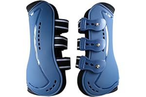 Wandrola Horse Boots Open Front Jumping Tendon Sport Boots, Secure Leg Protection, Classic Equine Supplies