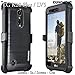 COVRWARE Iron Tank Series Case for LG K20 Plus /K20 V/Harmony/Grace 4G /K10 (2017) Built-in [Screen Protector] Heavy Duty Full-Body Holster Armor [Brushed Metal Texture] Case [Belt Clip], Black