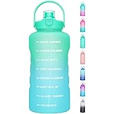 HydroPal 1 Gallon Water Bottles with Straw, 128 oz Water Bottle BPA Free Innovative 2-IN-1 Lid Gym Bottle with Times to Drink Motivational, Large for Sports Fitness Camping Water Jug (13.8X5.5 inch)