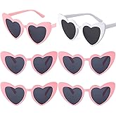 Bachelorette Party Favor Sunglasses 6 Pack,Retro Cat Eye Heart Sunglasses for Women,Bridesmaid Proposal Gifts