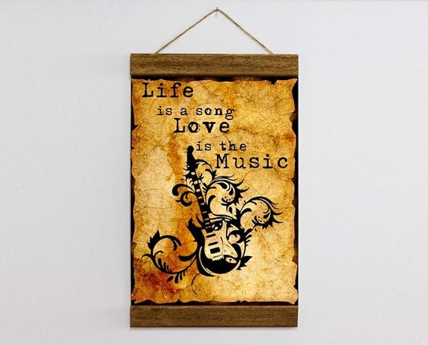 Music Quote Fancy Guitar Music Lover, Studio Wall Art
