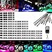 AUDEW Motorcycle Led glow light Strips with Wireless Remote Controller RGB Multi-Color Neon Glow Flashing Lights for Harley Davidson Honda Kawasaki Suzuki Ducati Polaris KTM BMW (Pack of 12)