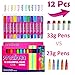 Hair Chalk Birthday Gifts for Girls + Bonus Unicorn Bracelet –Perfect for Halloween-Temporary Hair Chalk Color for Kids – 12 Hair Chalk Pens Set Idea for Girls from 3 to 12 Years Old