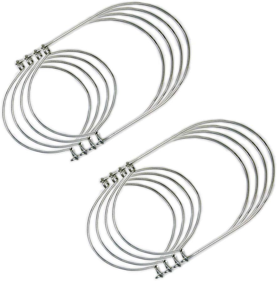 LKXC Silver Stainless Steel mason jar hanger, mason jar hooks, Wire Handles (Handle-Ease) for Mason, Ball, Canning Jars (8 Pcs, Wide Mouth) …
