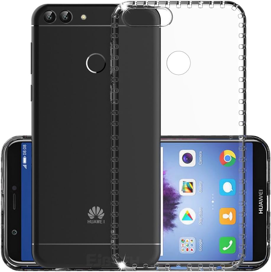 EJBOTH Huawei P smart Phone Case, Transparent Acrylic Phone Case Back Cover Protector Shell For Huawei P smart/Enjoy 7S - [ Soft frame + hard back surface]