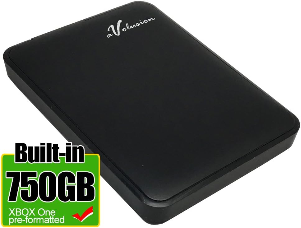 Avolusion HD250U3-Z1-XBOX 750GB USB 3.0 Portable External Gaming Hard Drive (Pre-Formatted, Works for Xbox One X, S - 2 Year Warranty