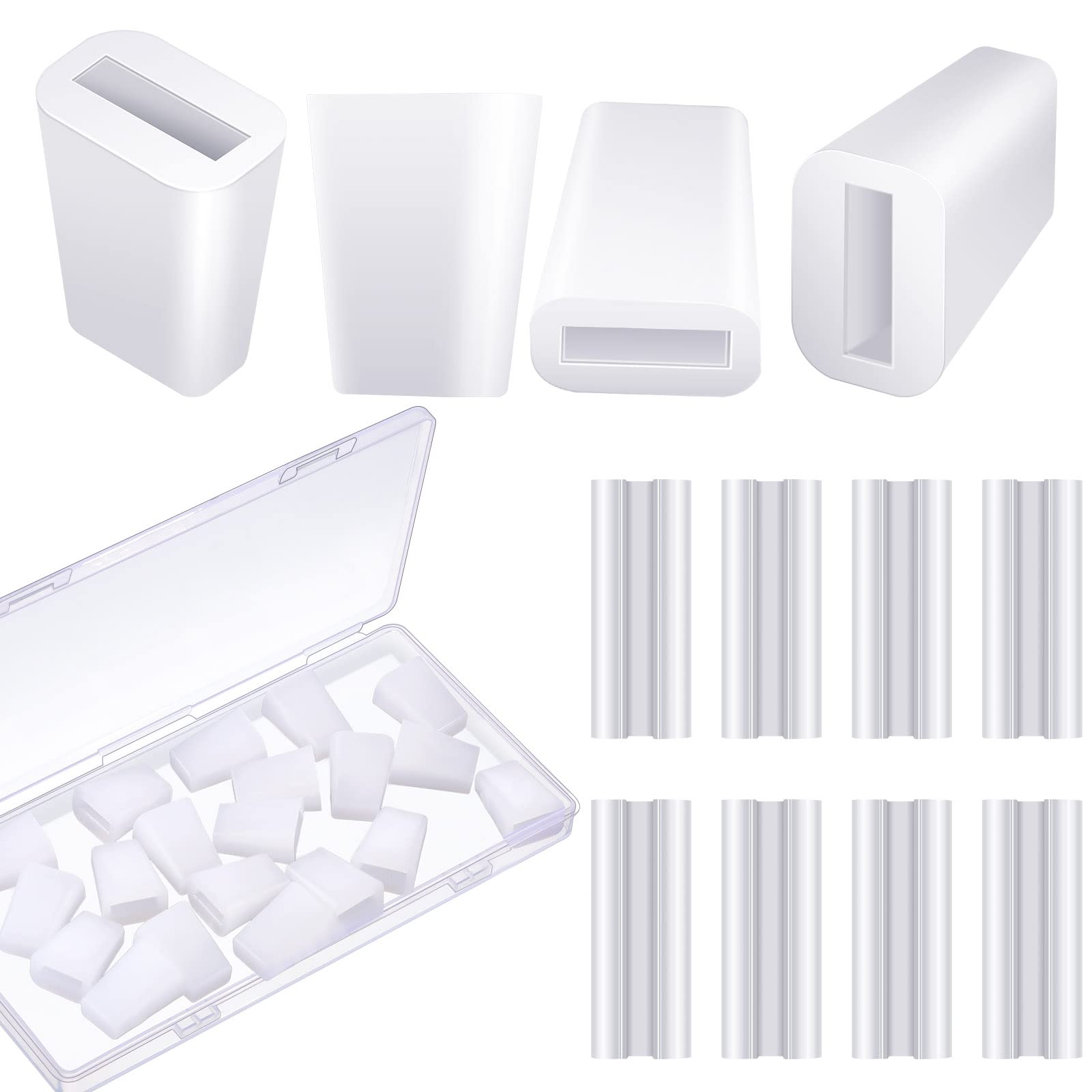Photo 1 of Romooa 40 Pieces Hard Rubber Feet for Sink Grid Sink Protecter Rubber Grid Kitchen Wire Protective Rack Feet Grate Wire Bumper Replacement Protector Parts for Kitchen Rack(White)