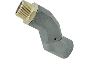 BORRITT(3/4" NPT,1PCS) Fuel Hose Swivel 360 Rotating Connector Multi Plane Swivel 3/4" Dual NPT Threads Fuel Transfer Pump Nozzle Swivel Fuel Tank Hose Connector for Transfer Diesel Gasoline Kerosene