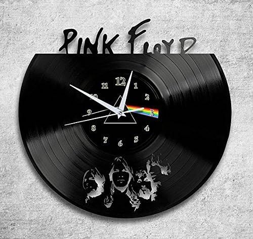 Handmade Vinyl Wall Clock Pink Floyd 12-Inch Black Vinyl Wall Clock Retro Unique Music Art Gift