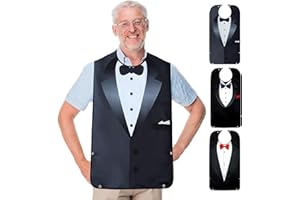 trulpro Adult Bibs for Elderly Men Washable, Reusable Waterproof Clothing Protector with Crumb Catcher