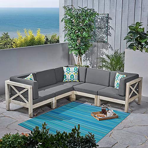 SMM006 Reversible Indoor/Outdoor Plastic Rugs,Easy to Clean Outdoor