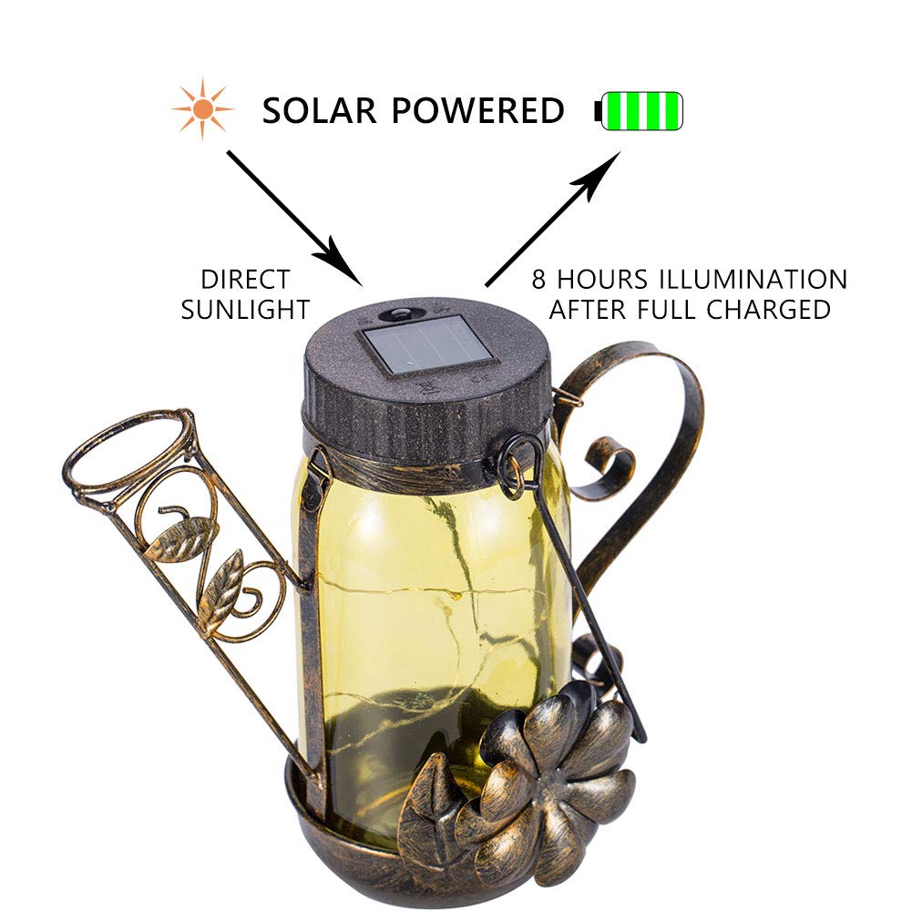 Solar Lantern Outdoor Garden Hanging Lantern Waterproof Solar Table Lamp Lights Warm White for Patio Yard Lawn Party Lanscape Decoration