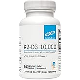 XYMOGEN K2-D3 10000 - Vitamin D3 K2 - Bioavailable Vitamin D 10,000 IU (Cholecalciferol) with MK-7 - Heart, Arterial, Bone Health + Immune Support Supplement (60 Capsules)