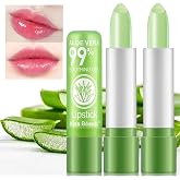 firstfly 2 Pack Aloe Vera Lipstick, Nutritious Color Change Lip Balm Tinted | Magic Temperature Color Change Lip Gloss, Long Lasting Lips Moisturizer Lipstick