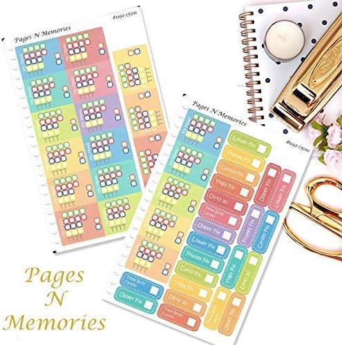 21 Day Fix Planner Stickers 1200 Calorie/ Exercise Stickers/ Eating Plan Stickers/ Plum Paper/ Erin Condren/ Inkwell Press/ Happy Planner #091
