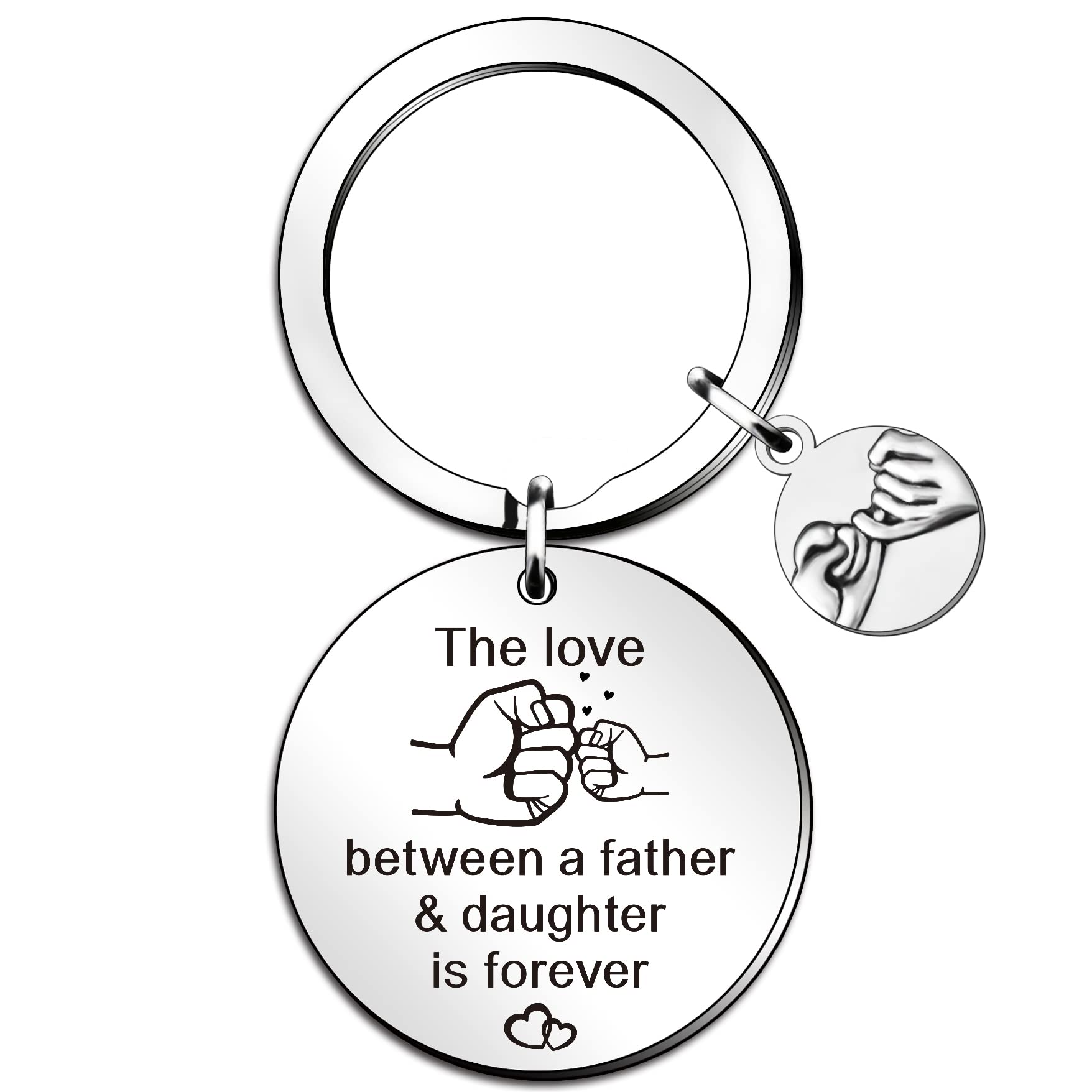 SMARGO Dad Gifts Daughter Keyring Gifts from Dad Daughter Birthday Christmas Thanksgiving Father's Day Gifts for Dad Daughter