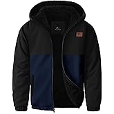 ZITY Boys Fleece Jacket Sherpa Lined Hoodie Zip Up Sweatshirt Warm Outerwear Winter Coat for Kids 6-15 Years