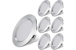 ANYPOWK 12 Volt LED Lights for RV Boat Trailer Camper - Warm White 2800K 300 Lumens 3W, Low Voltage Mini Recessed Light Dimmable, Pack of 6