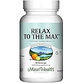 Maxi Health - Relax to The Max Stress Relief Formula (60 Count) Capsules with Vitamin C, Calcium, L-Theanine, L-Taurine & Amino Acids - All Natural Calming & Relaxation Supplements