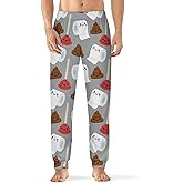 Cute Poop And Toilet Paper Pattern Men's Pajama Pants Soft Jogger Lounge Pants Pj Bottoms Casual Sleep Pants