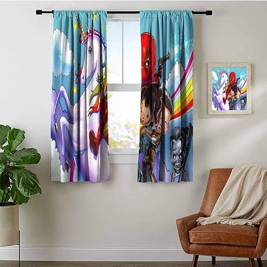 Amazon Com Nursery Baby Care Curtains Deadpool Pattern Print