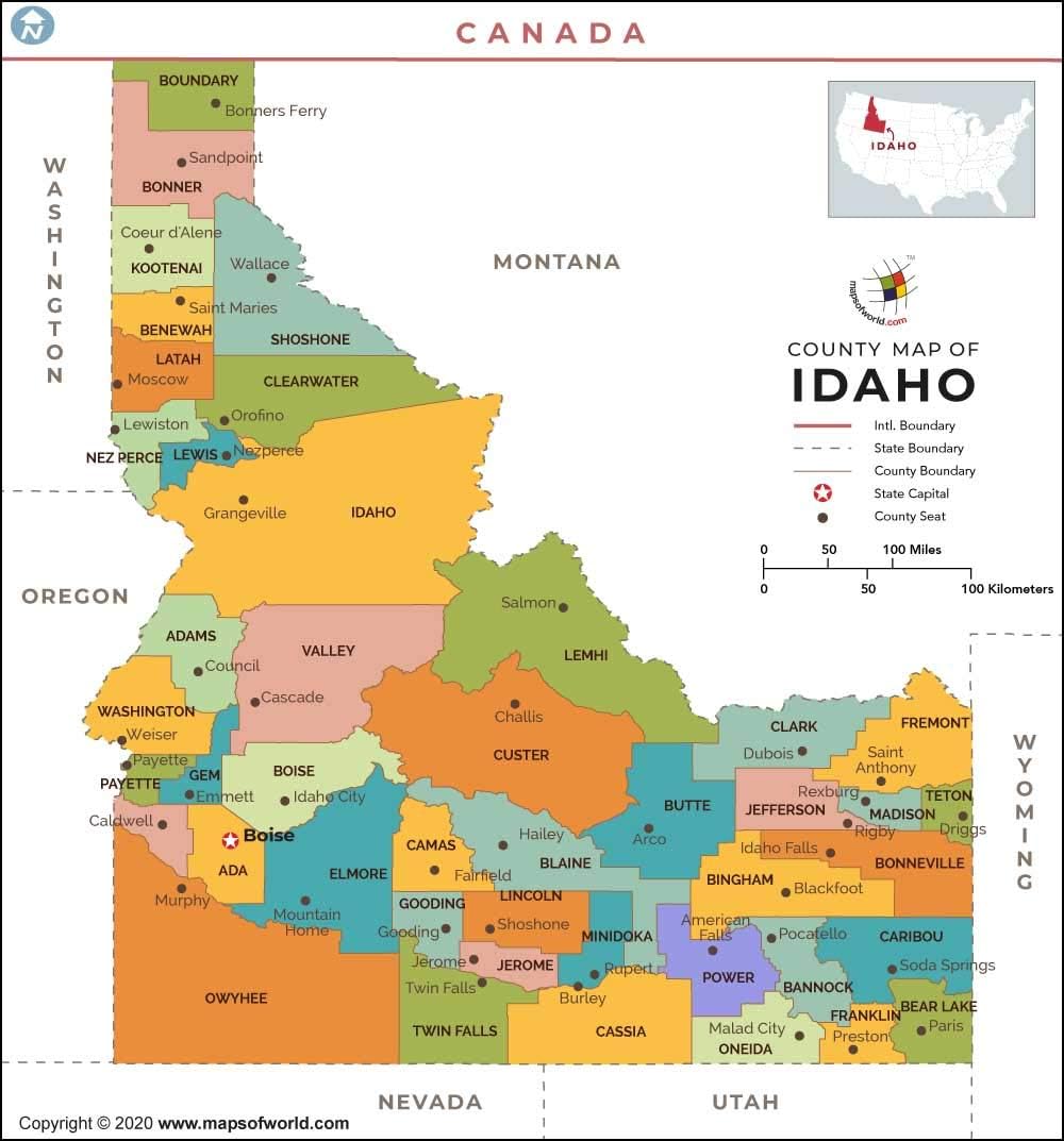Idaho Map With Counties Map Quiz Idaho Map With Counties Map Quiz