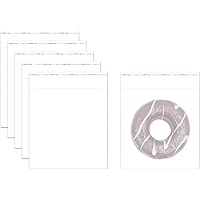 100 Clear Self-Adhesive Resealable Plastic Bags - 5x5 Inches, Perfect For Packaging & Crafts