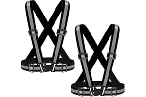 Fepdiu High Visibility Reflective Vest Safety Vest Running Reflective Gear Adjustable Reflective Vest for Walking,Jogging,Hiking,Night Cycling