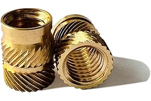 ShineNow Threaded Heat-Set Inserts Brass for Printed Plastic Parts M8 20pcs