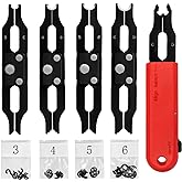 Sopnom E Clip Tool, E Clips Removal and Installation Assortment Kit Tool Set, Exchangeable 4 Sizes (3/4/5/6mm) Clip Rings Kit &amp; 40Pcs E Clips