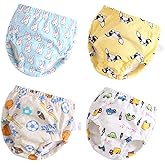 Toddler Potty Training Pants 4 Pack,Cotton Training Underwear Size 2T,3T,4T,Waterproof Underwear for Kids