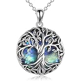 WINNICACA Christmas Gifts Tree of Life Necklace for Women 925 Sterling Silver Family Celtic Tree Necklace Dainty Pendant Irish Jewelry Gifts for Women Mom Wife Girlfriend Anniversary Birthday