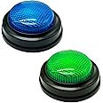 Gelabur 2-Pack Buzzers for Trivia Games, Answer Buzzers for Classroom, Family Feud Jeopardy Buzzer, Game Buzzers with Lights and Sound for Classroom, Game Show Buzzer Buttons