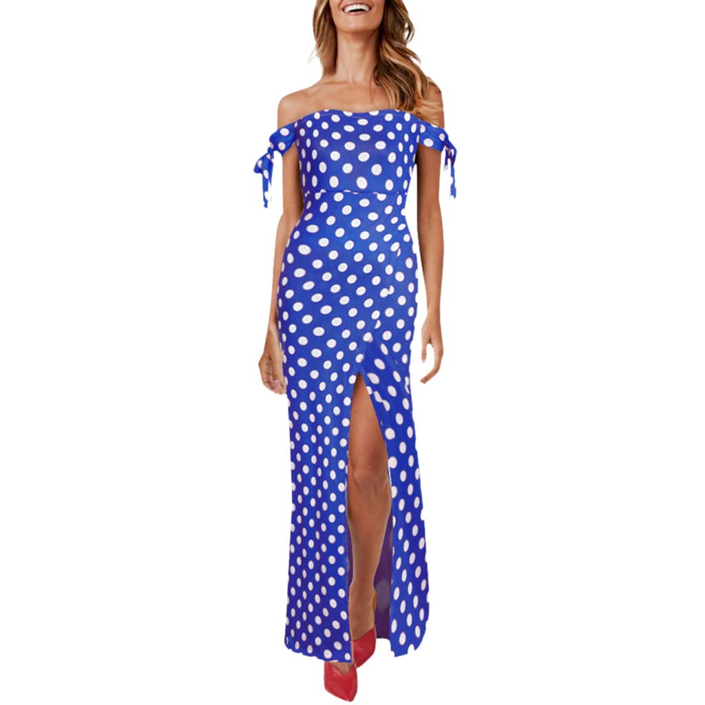 polka dot split dress