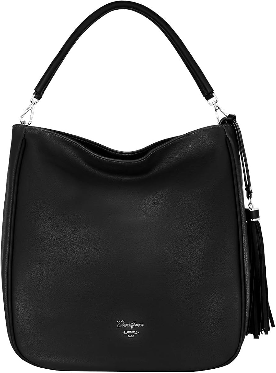 David Jones Women's Hobo Shoulder Bag Tote Shopper Soft PU Leather