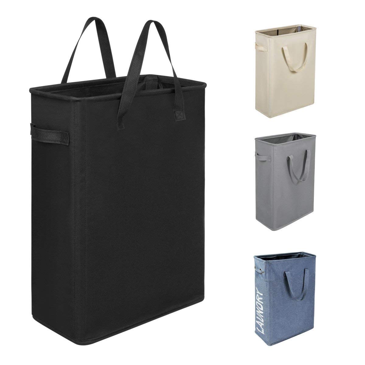 WISHPOOL 21" Slim Laundry Hamper Collapsible Laundry Basket